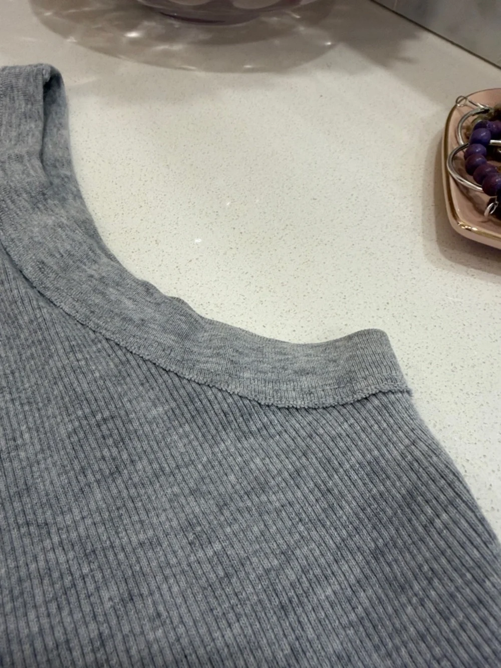 Brandy Melville Gray Ribbed Crop Tank - Picture 6 of 6